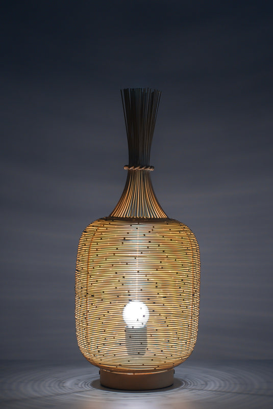 Rustic Brown Metal Natural Table Lamp