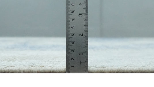 Modern Abstract Blue, Beige And Ivory Hand Knotted 8x10 ft Bedroom, Living Room Rug Bamboo Silk Area Rug