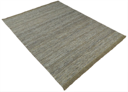 Available in USA Hand-Woven Brown and Charcoal 100% Natural Bedroom, Living Room Rug, kids Room Natural Jute Area Rug -AAJR11- (FC)