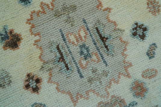 Traditional Turkish Design Beige And Ivory 4x6 ft Hand Knotted Wool Area Rug