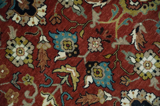 Beautiful Premium look Oushak Hand knotted Brown and Ivory 8x10 wool Area Rug