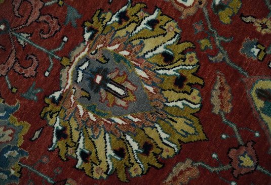 Traditional Turkish Red and Black 8x10 and 9x12 Hand knotted wool Area Rug