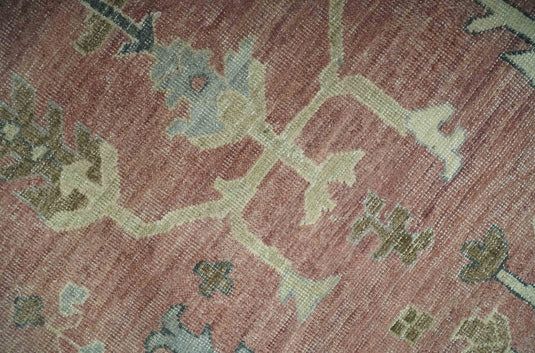 Tree of Life Rust And Blue Hand Knotted 9x12 ft Bedroom, Living Room Rug Wool Area Rug