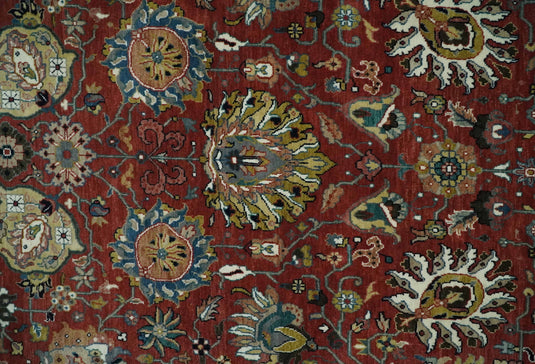 Traditional Turkish Red and Black 8x10 and 9x12 Hand knotted wool Area Rug