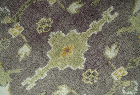 Hand Knotted Oriental Oushak Brown, Beige And Ivory Rug 6x9 ft Ideal for Living, Bedroom And Dining Rooms | CP36942