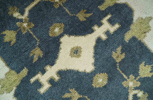 Hand Knotted Charcoal, Beige And Ivory Oriental Oushak Wool Rug 6x9 ft Ideal for Living, Bedroom And Dining Rooms | CP237269