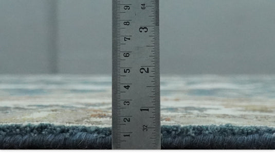 Traditional Oriental Oushak Hand knotted Dark Blue and Beige 8x10 ft Bedroom, Living Room Rug ,wool Area Rug