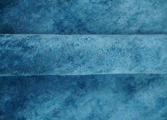 Modern Solid Blue Reflections Hand Tufted 4x4R ft Bedroom, Living Room Rug Art Silk Area Rug