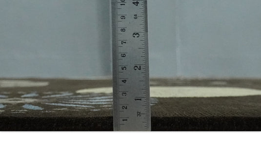 Modern Geometrical Pattern Handloom Dark Brown 5x8 ft Bedroom, Living Room Rug , Wool, Art Silk Area Rug AAOC1058