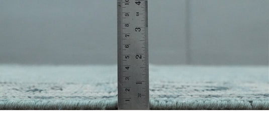 Traditional Antique Tribal Pattern Gray And Blue Hand Knotted 8x10 ft Bedroom, Living Room Rug Wool Area Rug