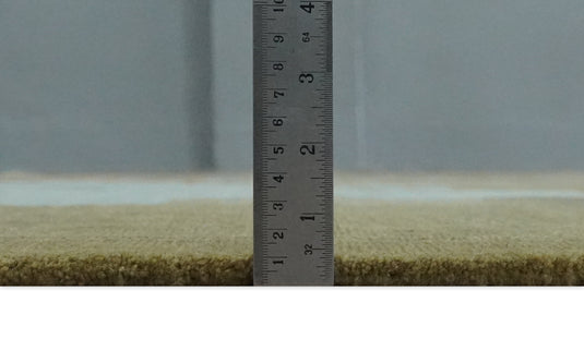 Traditional Leaf Block Print Handloom Green, Aqua and Olive 5x8 ft Bedroom, Living Room Rug , Wool Area Rug AAOC858