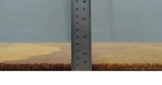 Traditional Handloom Brown , Rust and Olive 5x8 ft Bedroom, Living Room Rug , Wool Area Rug AAOC558