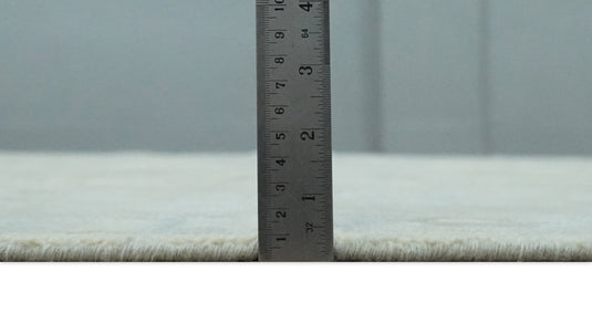 Antique Look Hand Knotted Oushak Rug Beige and Grey 9x12 ft Ideal for Living, Bedroom, and Dining Rooms