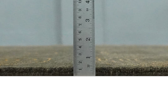 Modern geometrical Hand knotted Charcoal and Brown 5x8 ft Bedroom, Living Room Rug Wool and Art silk Area Rug