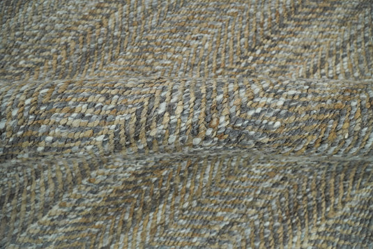 Available in USA Hand-Woven Brown and Charcoal 100% Natural Bedroom, Living Room Rug, kids Room Natural Jute Area Rug -AAJR11- (FC)