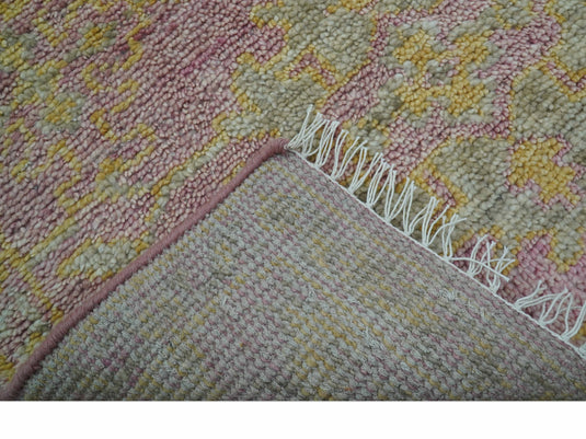 Traditional Turkish Design Pink And Beige 3x5 ft Hand Knotted Wool Area Rug