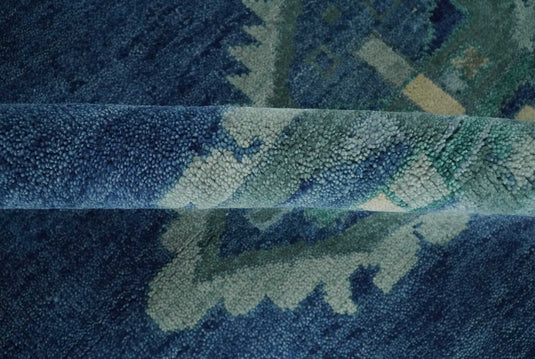 HandKnotted Heriz Serapi Rug Blue, Silver and Brown Ideal for Living, Bedroom, and Dining Rooms 5x8, 6x9, 8x10, 9x12 and 10x14 Wool Rug