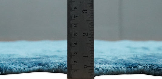 Modern Solid Blue Reflections Hand Tufted 4x4R ft Bedroom, Living Room Rug Art Silk Area Rug