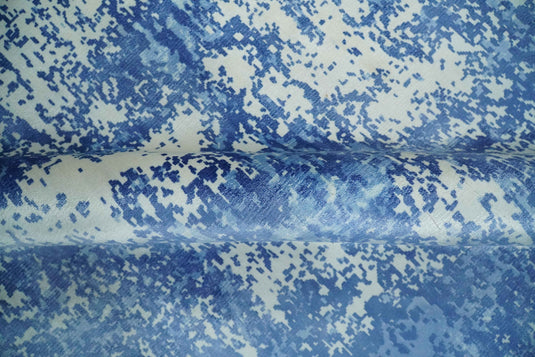 Modern Abstract Blue And Ivory Handloom 5.6x8 ft Bedroom, Living Room Rug Wool And Viscose Area Rug