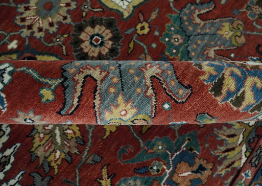 Traditional Turkish Red and Black 8x10 and 9x12 Hand knotted wool Area Rug