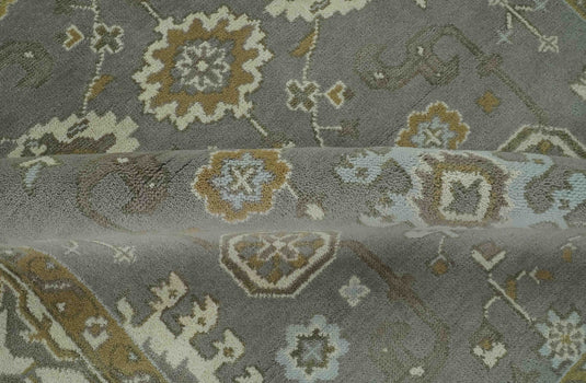 Hand Knotted Gray, Beige And Tan Traditional Rug 6x9 ft Ideal for Living, Bedroom And Dining Rooms | CP33172