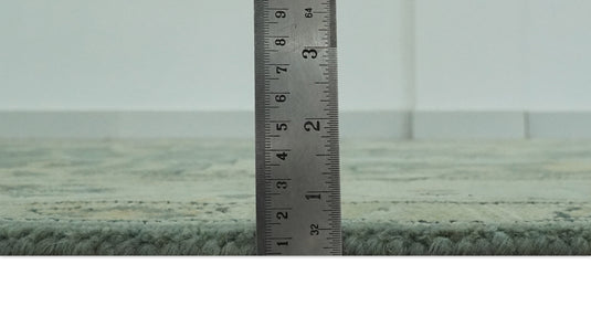 Hand Knotted Oriental Oushak Sage Green, Ivory And Beige Rug 6x9 ft Ideal for Living, Bedroom And Dining Rooms | CP38181