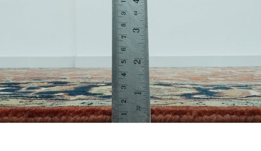 Hand Knotted Herati Rust, Green, Yellow, Blue And Black Wool Rug 8x10 ft Ideal for Living, Bedroom And Dining Rooms | CP2434810