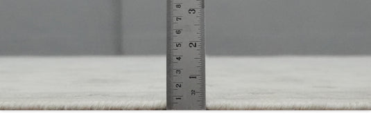 Modern Geometrical Gray And Ivory Hand Knotted 8.5x10 ft Bedroom, Living Room Rug Wool Area Rug