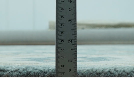 Silver, Gray And Ivory Traditional Floral Motifs Hand Tufted 8x10 ft Bedroom, Living Room Rug Wool Area Rug