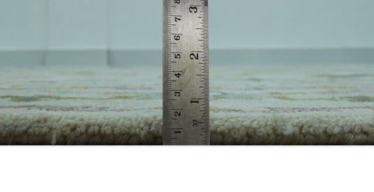 Traditional Floral Oushak Cream, Olive And Peach Hand Tufted 8x10 ft Bedroom, Living Room Rug Wool Area Rug