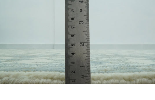 Custom Made Ivory And Gray Oriental Oushak Hand Knotted Wool Rug Wool Area Rug