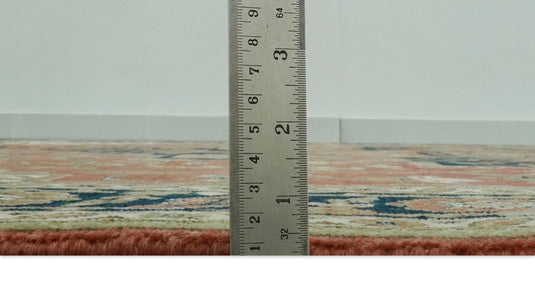 Hand Knotted Rust, Cream, And Black Heriz Serapi Wool Rug 9X12 ft Ideal for Living, Bedroom And Dining Rooms | CP2445912