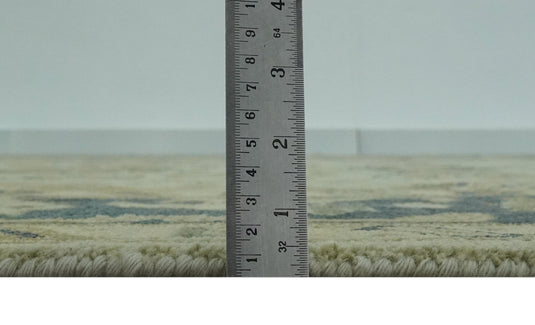 Hand Knotted Cream, Beige And Charcoal Traditional Wool Rug 6x9 ft Ideal for Living, Bedroom And Dining Rooms | CP239469