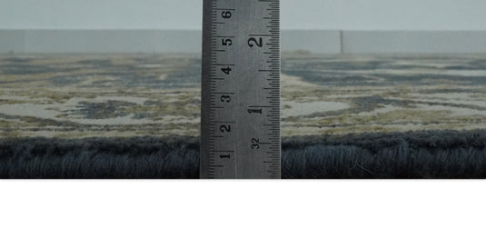 Hand Knotted Charcoal, Beige And Ivory Oriental Oushak Wool Rug 6x9 ft Ideal for Living, Bedroom And Dining Rooms | CP237269