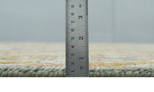 Gold and Gray Hand knotted Oriental 8x10 wool Area Rug Ideal for Bedroom,Living Room and Dining Room