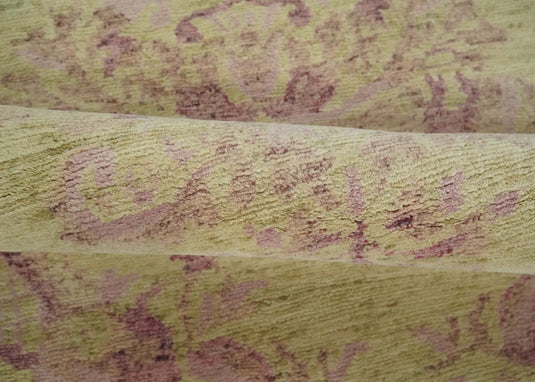 Traditional Floral pattern Hand Knotted Olive and Purple 3x5 ft Bedroom, Living Room Rug Wool Silk Area Rug