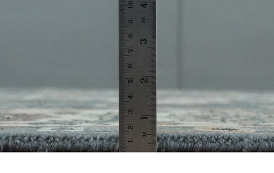 Hand Knotted Heriz Serapi Rug Blue Ivory and Olive Ideal for Living, Bedroom, and Dining Rooms 5x8, 6x9, 8x10, 9x12 and 10x14 Wool Rug | CP1723