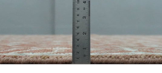 Turkish Floral Rust and Aqua Hand knotted 8x10 wool Area Rug