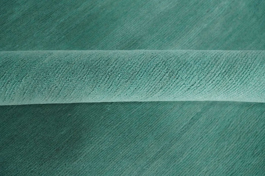 Traditional Floral Border Pattern Hand knotted Aqua Green and Brown 5x8 ft Bedroom, Living Room Rug , Wool Silk Area Rug AAOC358