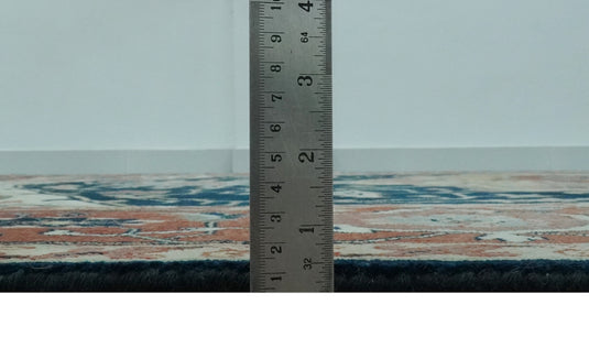 Hand Knotted Rust, Ivory And Black Herati Wool Rug 9x12 ft Ideal for Living, Bedroom And Dining Rooms | CP2470912