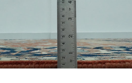 Hand Knotted Traditional Rust, Ivory, Black And Yellow Wool Rug 9x12 ft Ideal for Living, Bedroom And Dining Rooms | CP2475912