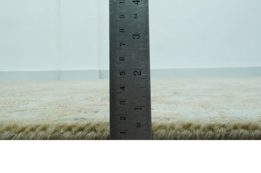 Custom Made Hand Knotted Olive And Beige Traditional Design Wool Rug Wool Area Rug