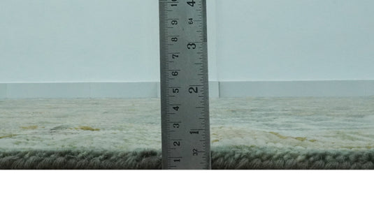 Hand Knotted Gray And Green Traditional Oushak Wool Rug 8x10 ft Ideal for Living, Bedroom And Dining Rooms | CP2452810