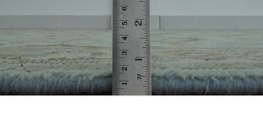 Hand Knotted Traditional Floral Aqua, Beige, Gray And Charcoal Rug 6x9 ft Ideal for Living, Bedroom And Dining Rooms | CP238769