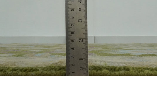 Hand Knotted Green, Blue And Purple Herati Wool Rug 8x10 ft Ideal for Living, Bedroom And Dining Rooms | CP2474810