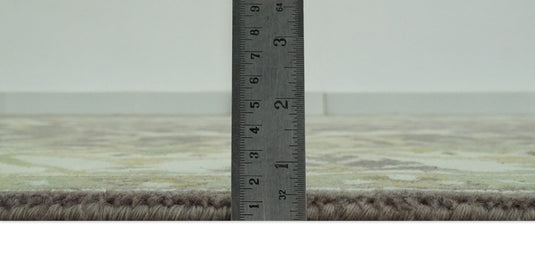 Hand Knotted Oriental Oushak Brown, Beige And Ivory Rug 6x9 ft Ideal for Living, Bedroom And Dining Rooms | CP36942