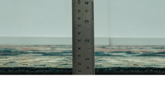 Hand Knotted Traditional Heriz Brown, Black, Blue And Ivory Serapi Wool Rug 9X12 ft Ideal for Living, Bedroom And Dining Rooms | CP2441912