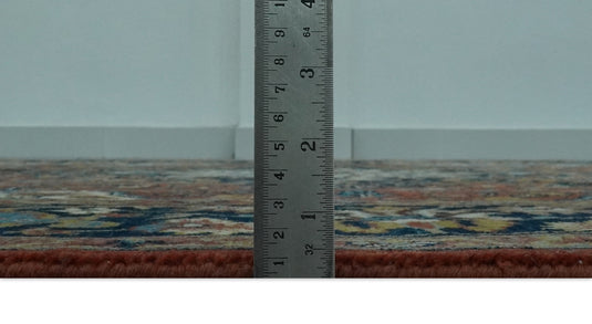 Hand Knotted Black, Rust, Ivory, Gold And Blue Heriz Serapi Wool Rug 8x10 ft Ideal for Living, Bedroom And Dining Rooms | CP2444810