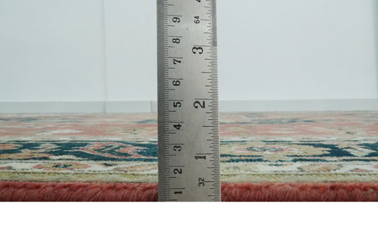 Hand Knotted Traditional Rust, Ivory And Black Wool Rug 9x12 ft Ideal for Living, Bedroom And Dining Rooms | CP1063912