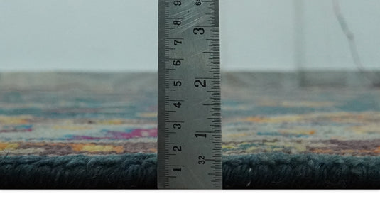 Traditional Oushak Multicolor Hand Knotted 8x10 ft wool Area Rug